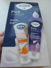 Набор подарочный для женщин, Aura, Pure Cotton, крем для рук питательный 75 мл + крем для рук ночной 75 мл - фото 4 от пользователя