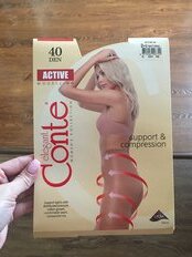 Колготки Conte, Active, 40 DEN, р. 2, natural/телесные, шортики утягивающие - фото 7 от пользователя