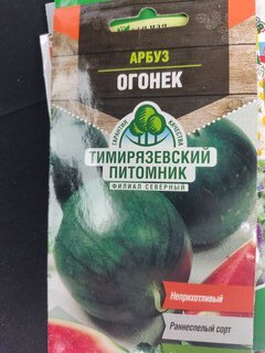 Семена Арбуз, Огонек, 1 г, ранний, цветная упаковка, Тимирязевский питомник - фото 3 от пользователя