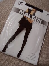 Колготки Malemi, Micro Velour, 100 DEN, р. 4, nero/черные, с шортиками и прозрачным мыском, 12 525 - фото 3 от пользователя