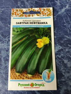 Семена Кабачок-цуккини, Завтрак нефтяника, 1.5 г, цветная упаковка, Русский огород - фото 1 от пользователя