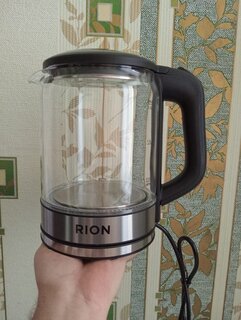 Чайник электрический Rion, CX-K311-18, 1.5 л, 1500 Вт, скрытый нагревательный элемент, стекло, пластик - фото 6 от пользователя