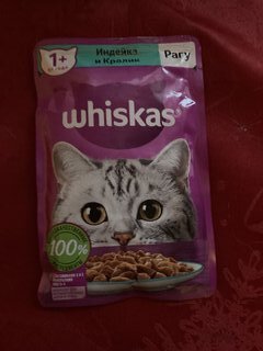 Корм для животных Whiskas, 75 г, для взрослых кошек 1+, рагу, индейка/кролик, пауч, G8484 - фото 2 от пользователя