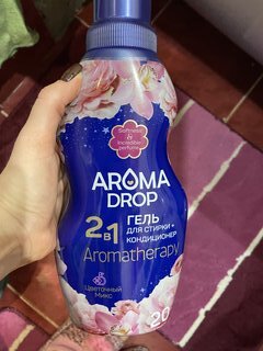 Гель для стирки Aroma Drop, 1 л, универсальный, Цветочный микс 2в1 - фото 3 от пользователя