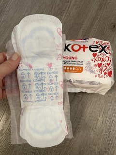 Прокладки женские Kotex, Young Normal, 10 шт, для девочек подростков, 4426 - фото 8 от пользователя