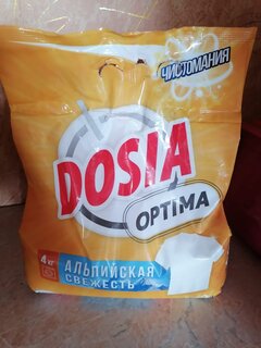 Стиральный порошок Dosia, 4 кг, автомат, для белого белья, Optima Альпийская свежесть - фото 9 от пользователя