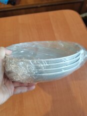 Тарелка суповая, керамика, 20.5 см, круглая, Универсал Белье, Добрушский фарфоровый завод, 9С1257Ф34 - фото 2 от пользователя