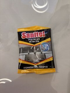 Средство от засоров Sanitol, порошок, 90 г, сухое - фото 3 от пользователя