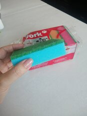 Губка для посуды, 5 шт, Макси, 10х7х2.9 см, York, 030040 - фото 3 от пользователя