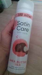 Гель для бритья женский, Satin Care, увлажняющий с Маслом Ши, 200 мл, 0050012073 - фото 1 от пользователя