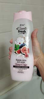 Гель для душа Вiтэкс, Exotic Fresh Инжир и сакура, 515 мл - фото 9 от пользователя