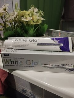 Зубная паста White Glo, отбеливающая антибактериальная 2в1, 100 г - фото 3 от пользователя