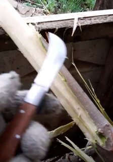 Нож садовый складной, изогнутый лезвие, 170 мм, рукоятка дерево, Grandy - фото 4 от пользователя