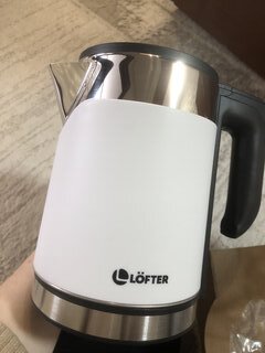 Чайник электрический Lofter, GMB-255-wht, белый, 1.7 л, скрытый нагревательный элемент, 1500 Вт, скрытый нагревательный элемент, нержавеющая сталь - фото 2 от пользователя