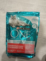 Корм для животных Purina, One, 1.5 кг, для стерилизованных кошек и кастрированных котов, лосось и пшеница, 12353233 - фото 3 от пользователя